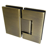 Perth Series 180 Degrees Frameless Shower Screen Glass-to-Glass Hinge - Brushed Antique Brass